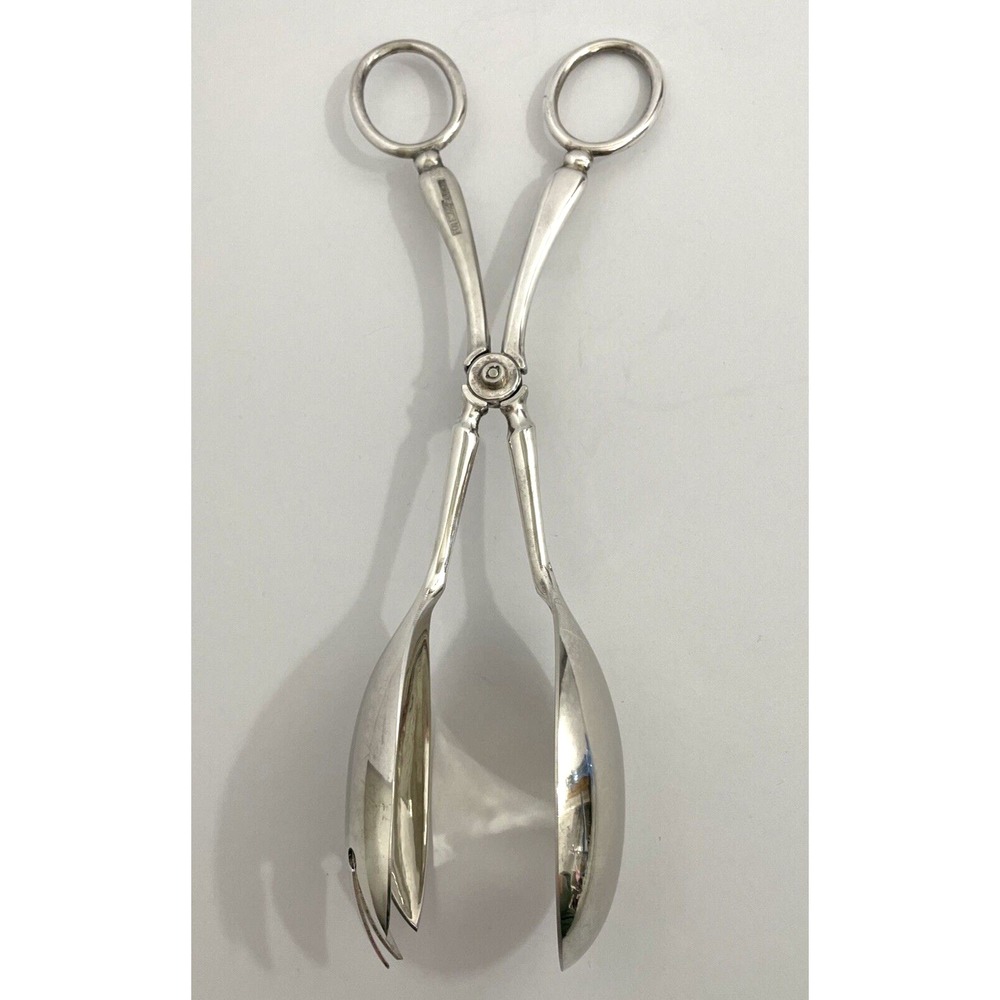 Vintage EALES 1779 Silverplate Salad Tongs Scissors Italy